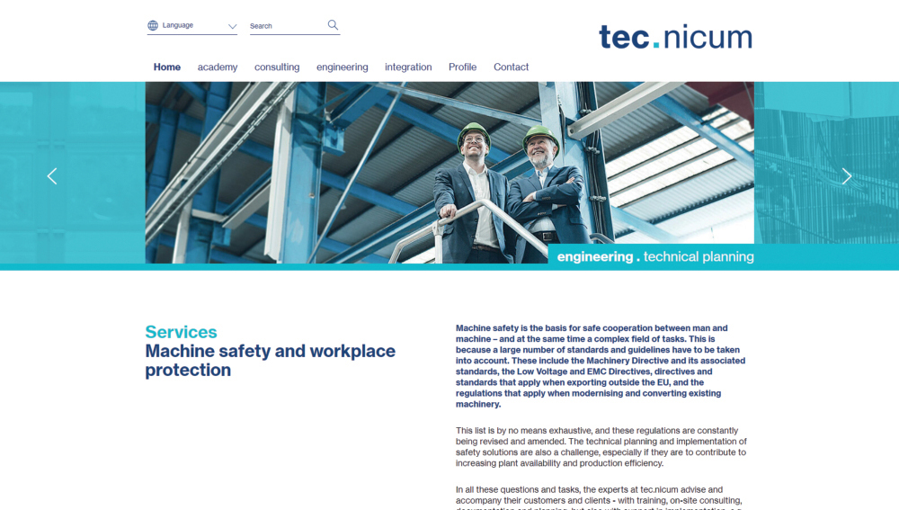 Relaunch of the tec.nicum website